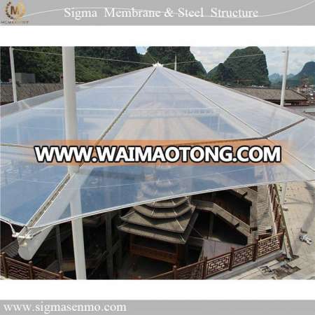 ETFE film architecture membrane building transparency roof shade structure